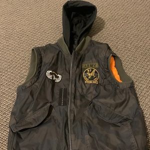 Vest Jacket with hoodie